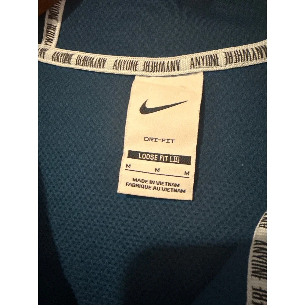 Nike women's hoodie Medium Sabrina full zip dri-fit NWT teal‎ blue jacket